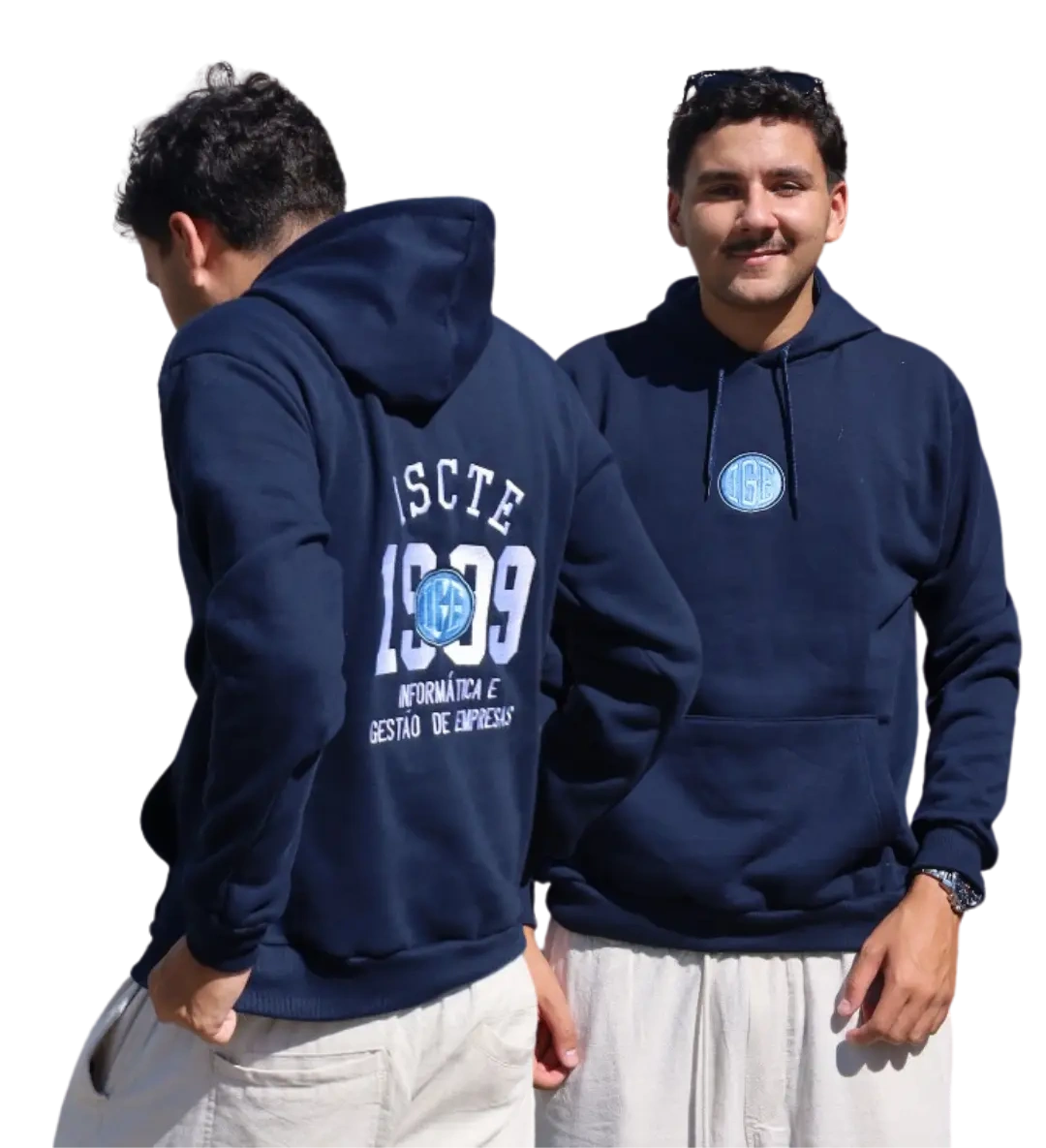 Sweat oficial bordada de IGE — frente e costas